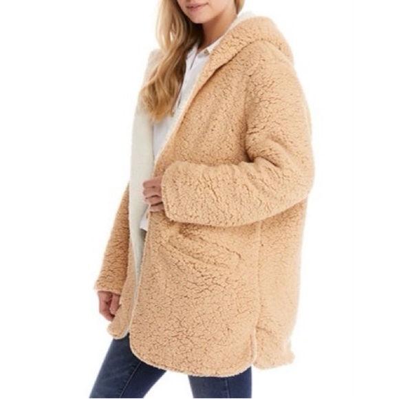 Me Jane Cosy Open Front Teddy Jacket / Coat - Picture 9 of 9